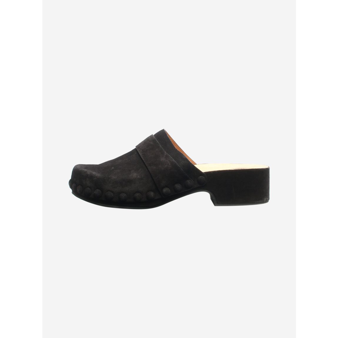 Chloe black suede clogs. main product photo