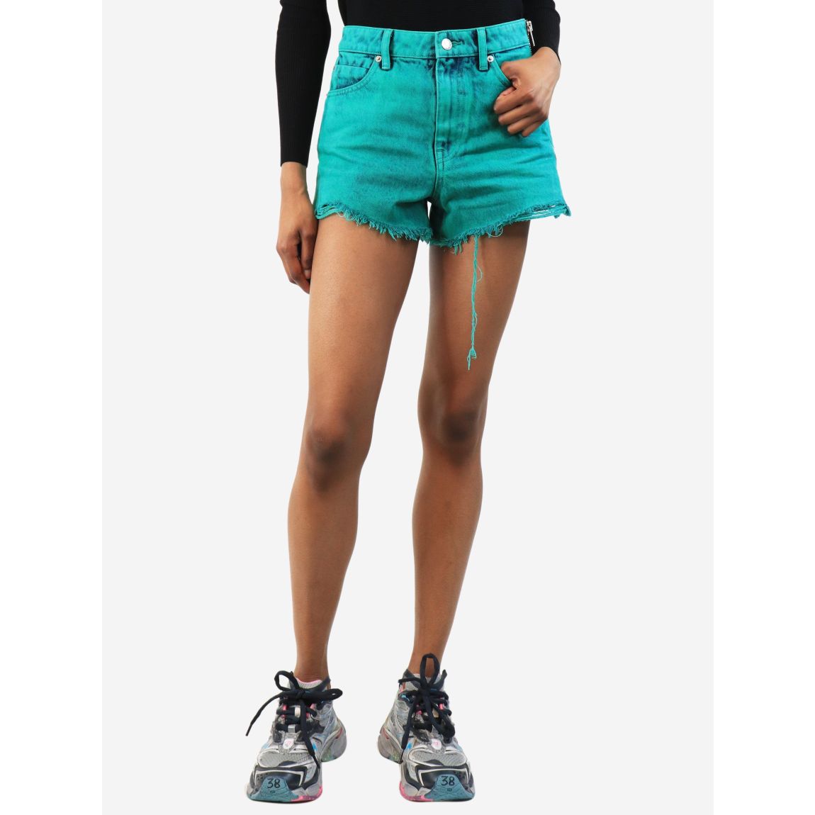 Alexander Wang green denim main product photo