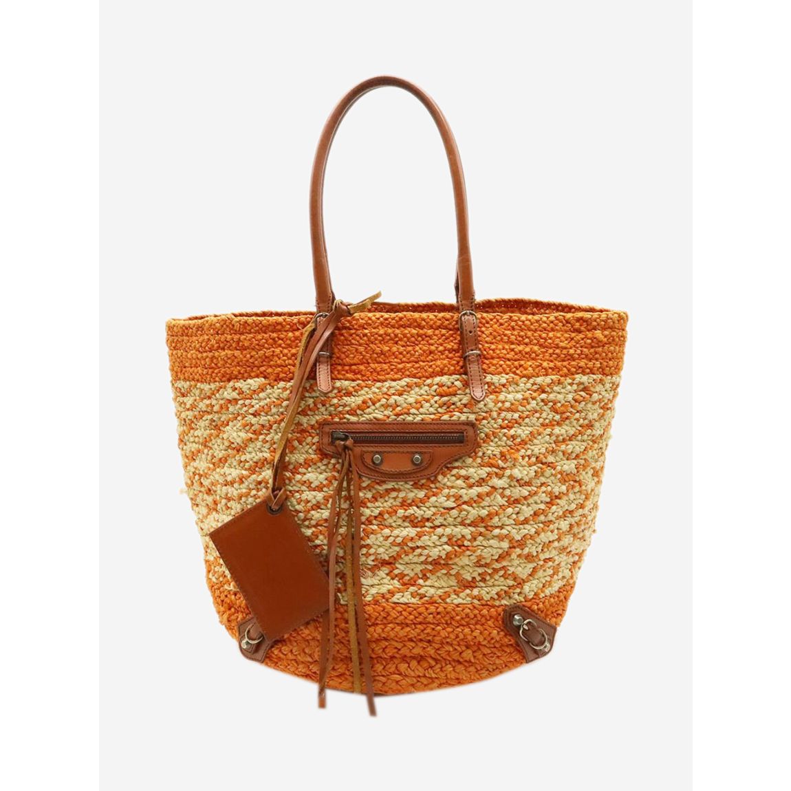 Balenciaga orange raffia main product photo