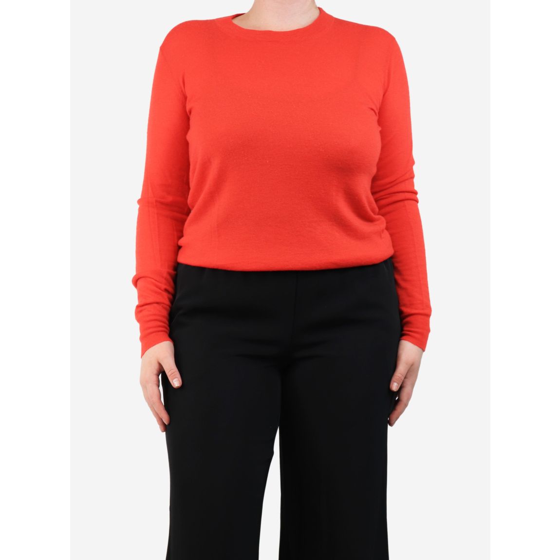 Joseph Red cashmere thin knit jumper main product photo