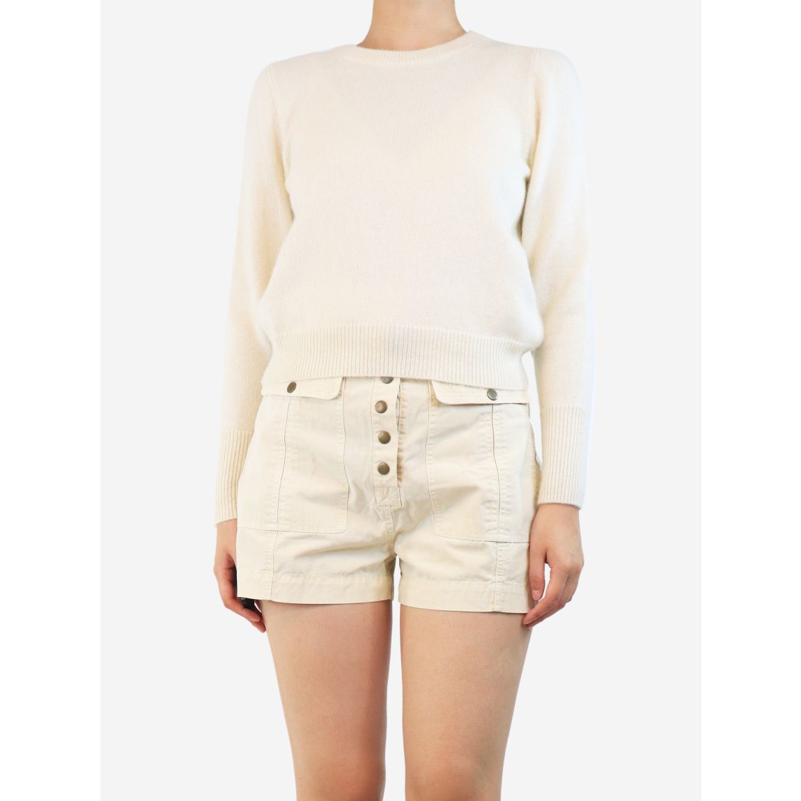 Cream cashmere jumper main product photo