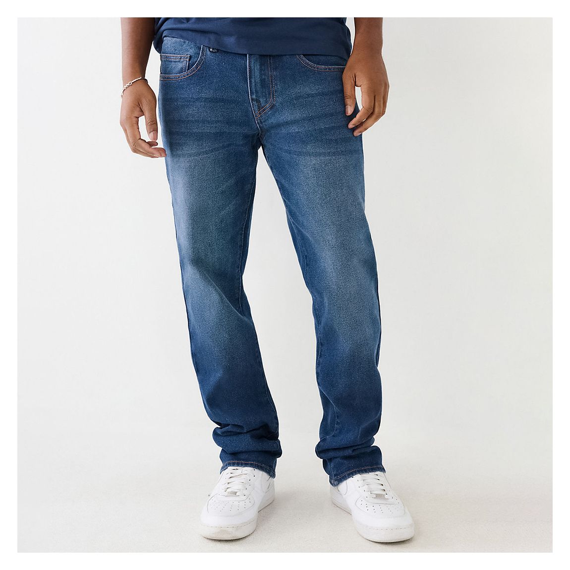 Mid Blue Ricky Straight Stretch Jeans main product photo