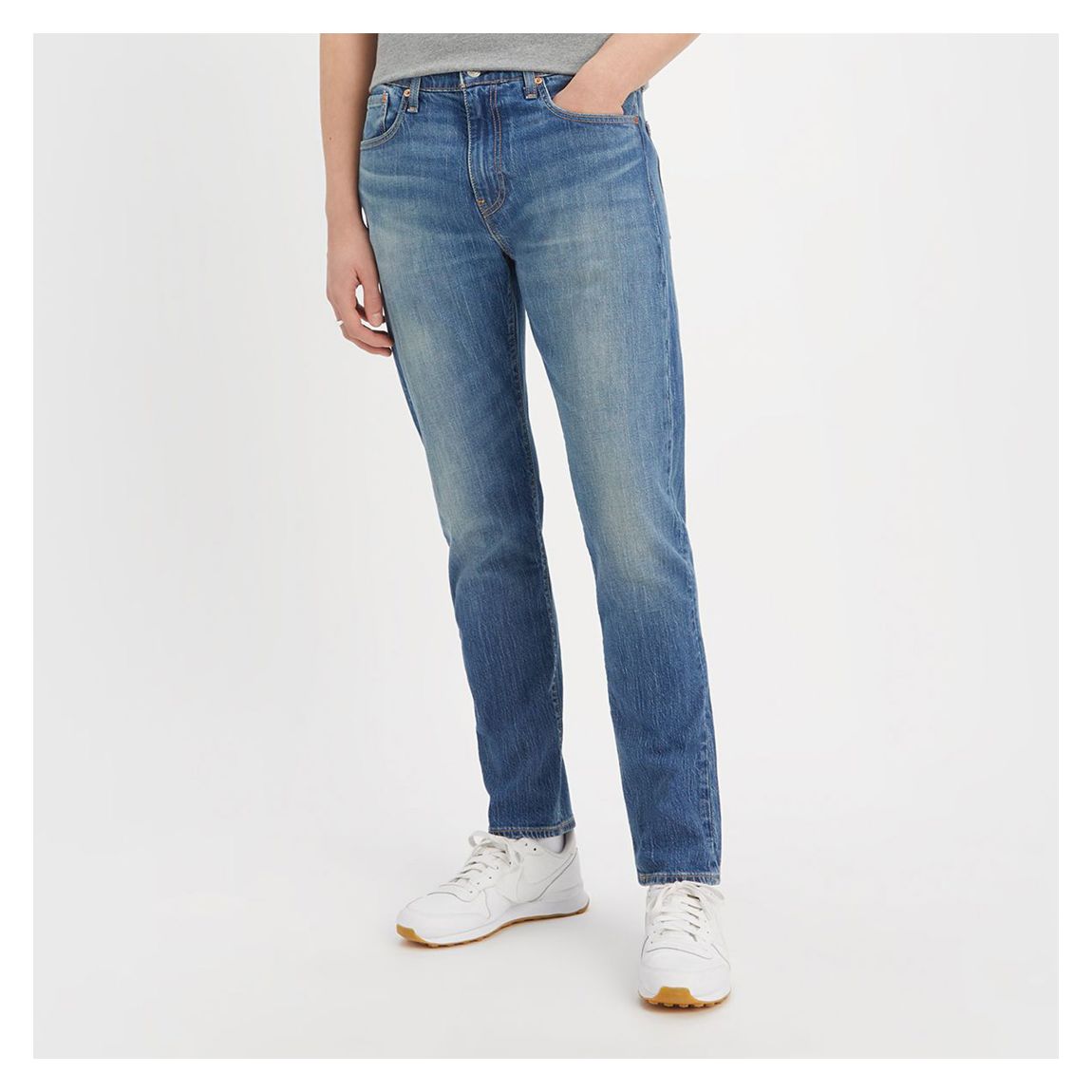 Blue 502™ Tapered Straight Stretch Jeans main product photo