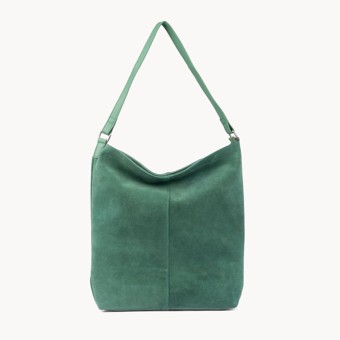 'TINA' Suede Real Leather Unlined Slouchy Shopper Tote Bag main product photo