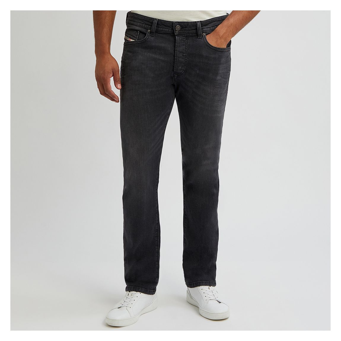 Washed Black Buster Straight Jeans main product photo