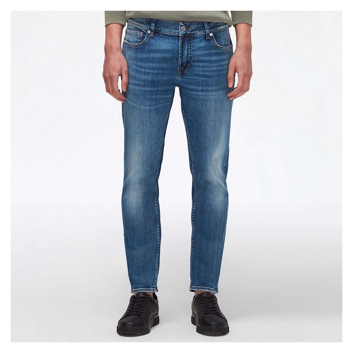Mid Blue Paxtyn Slim Stretch Jeans main product photo