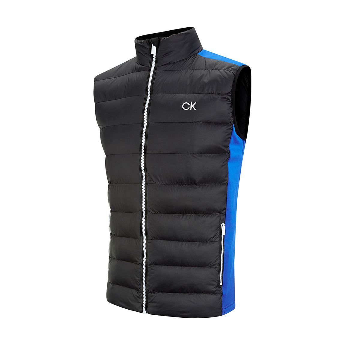 Black/Blue Quilted Hybrid Gilet main product photo