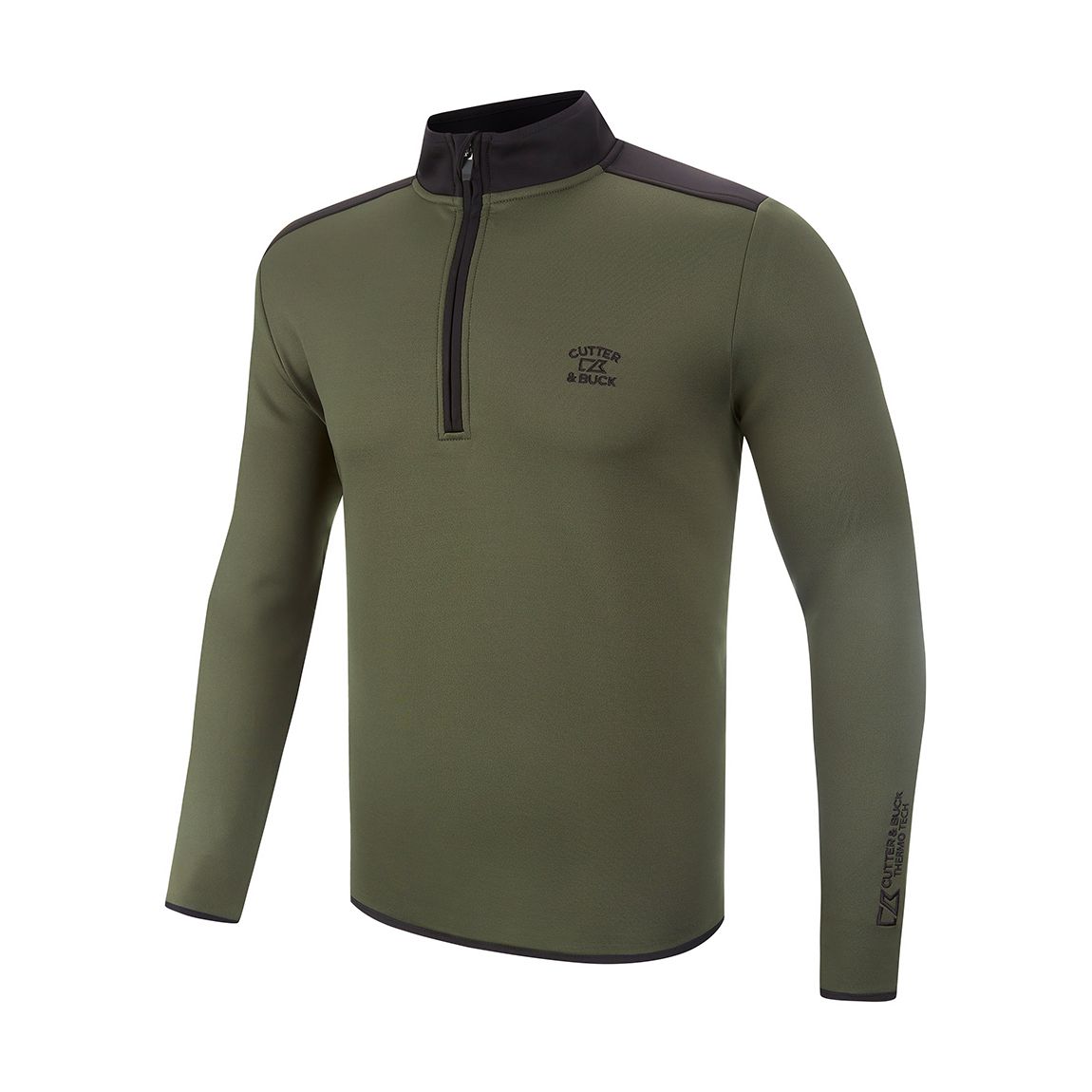 Khaki Multi 1/4 Zip Thermal Tech Jacket main product photo
