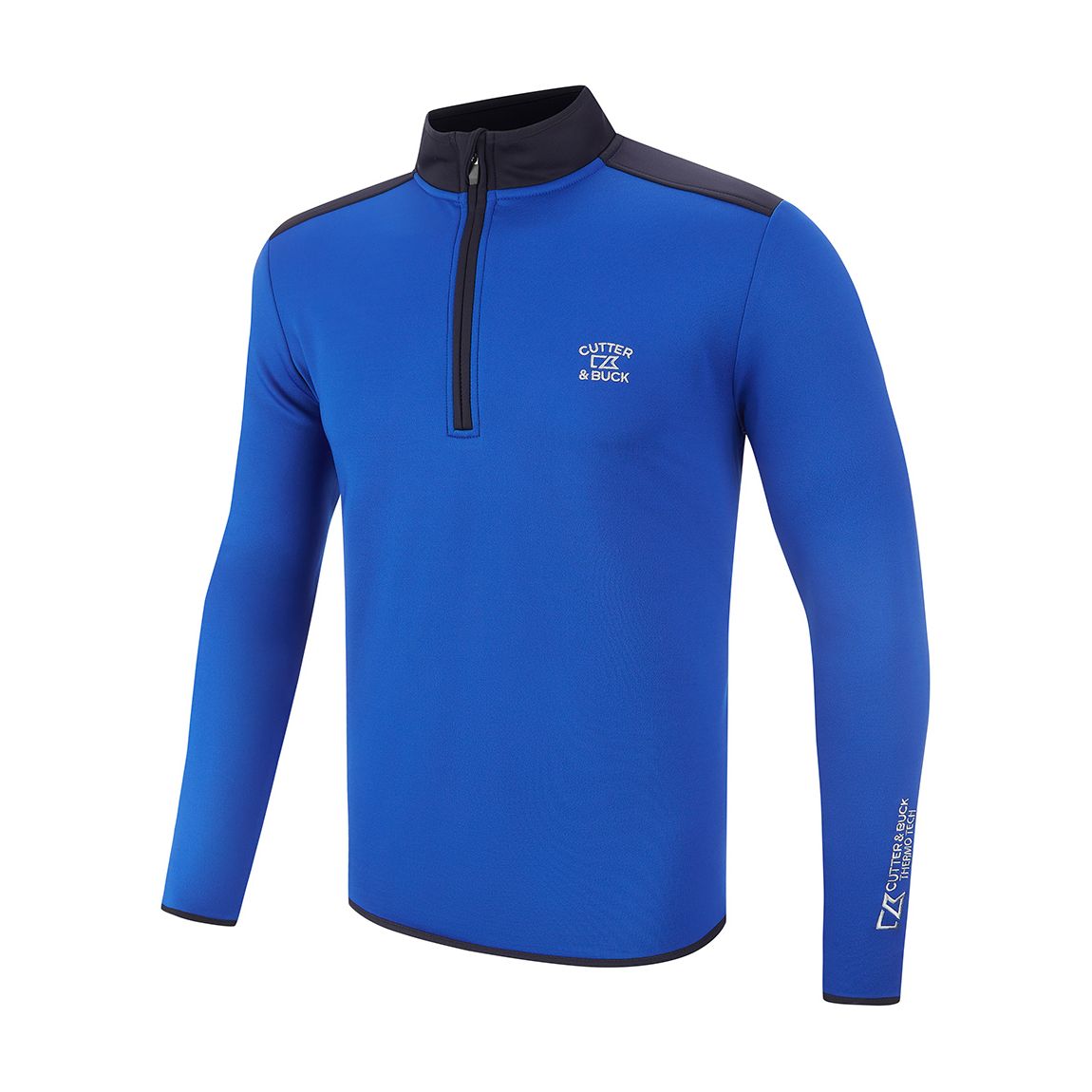 Blue/Navy 1/4 Zip Thermal Tech Jacket main product photo