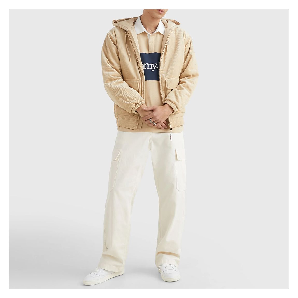 Sand Corduroy Hooded Jacket main product photo