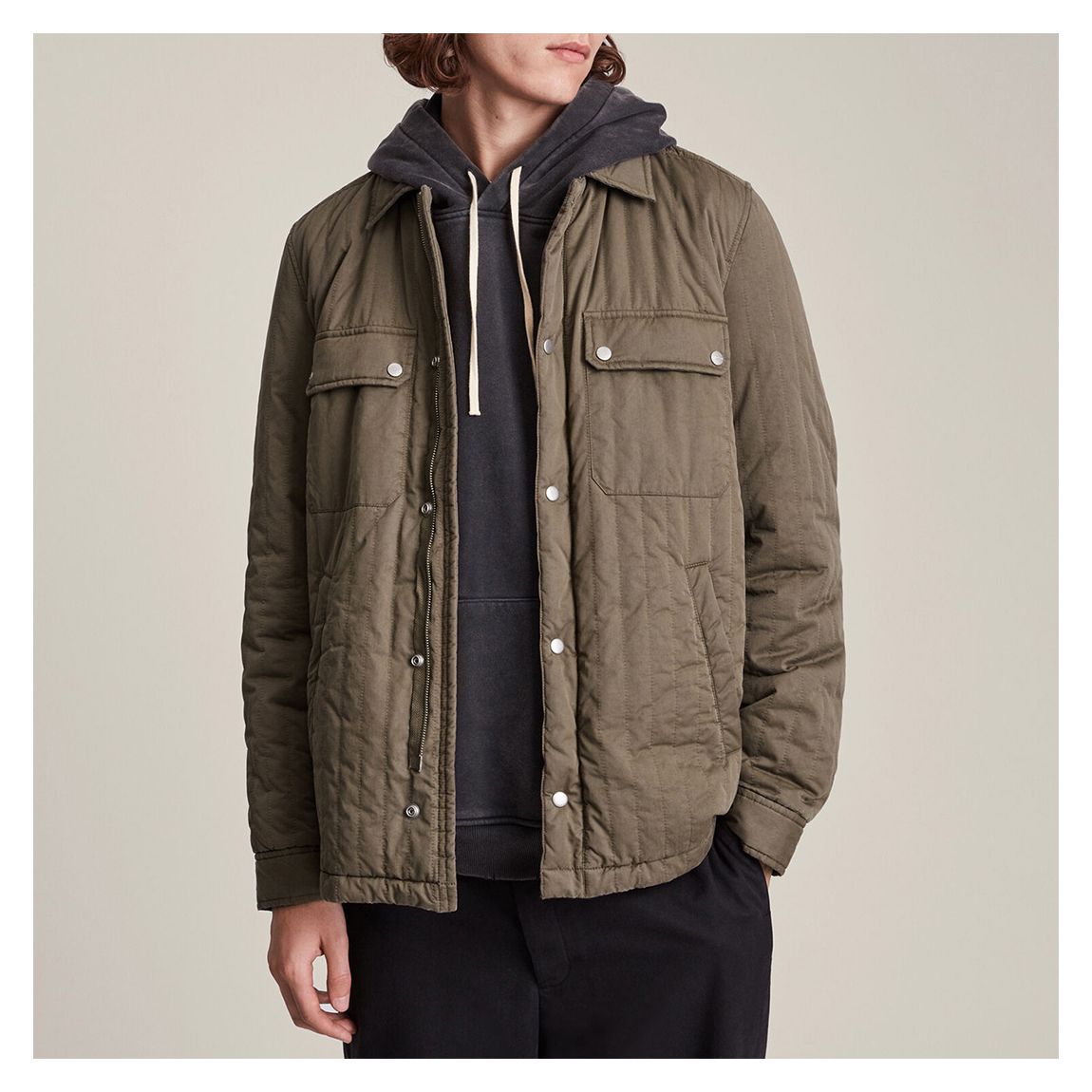 Dark Khaki Archer Cotton Blend Jacket main product photo