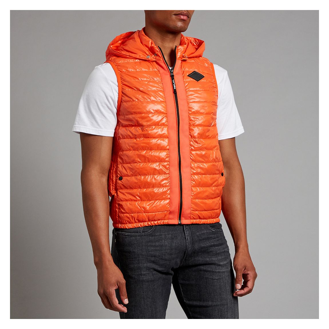 Orange Recycled Nylon Gilet main product photo