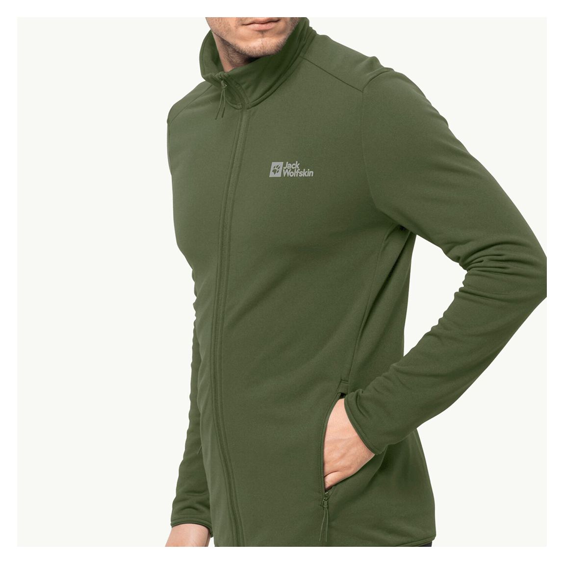 Khaki Pack & Go Fleece Jacket main product photo