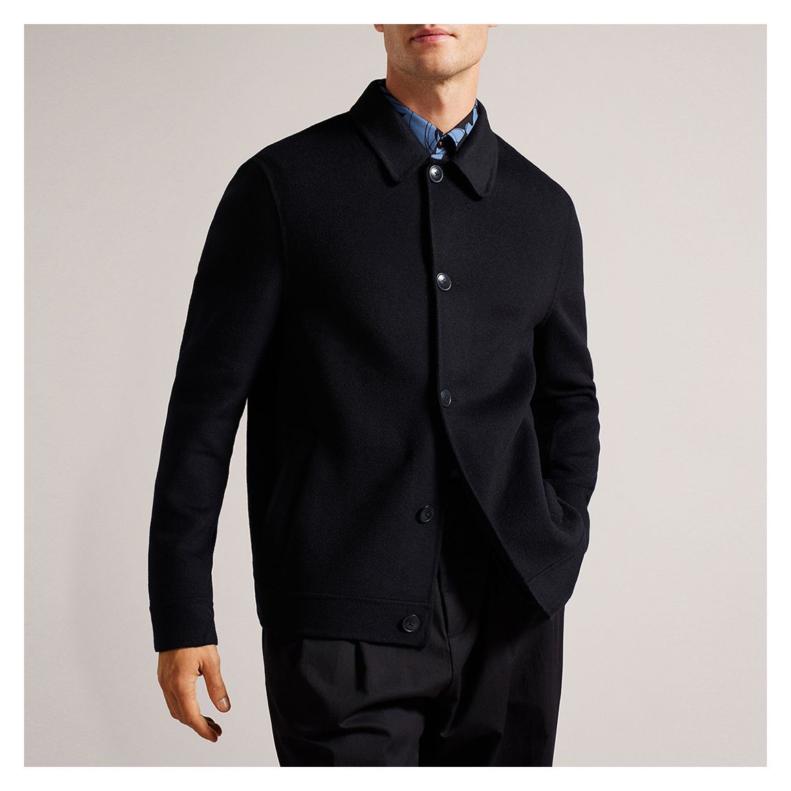 Navy Sharpow Collared Jacket main product photo