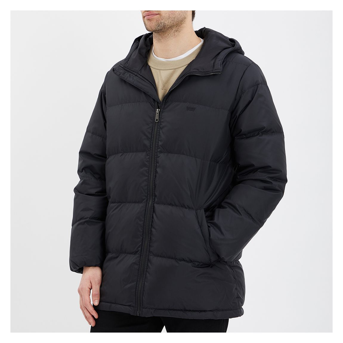 Black Sunset Mid Puffer Coat main product photo