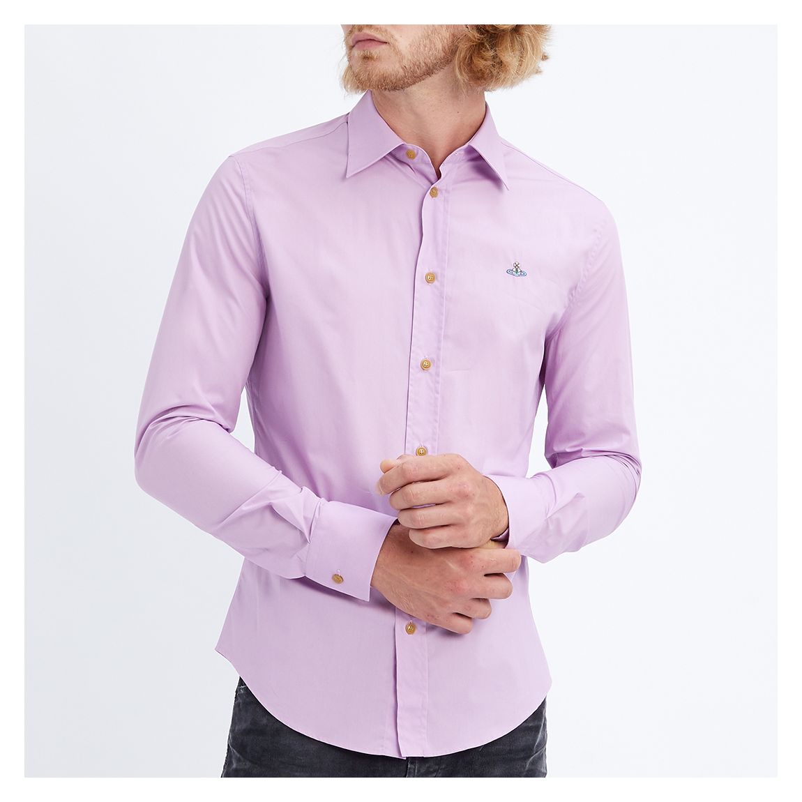 Pink Slim Fit Cotton Shirt main product photo