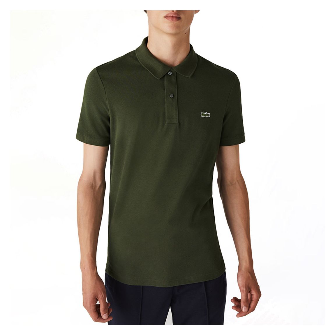 Green Embroidered Logo Cotton Blend Polo Shirt main product photo