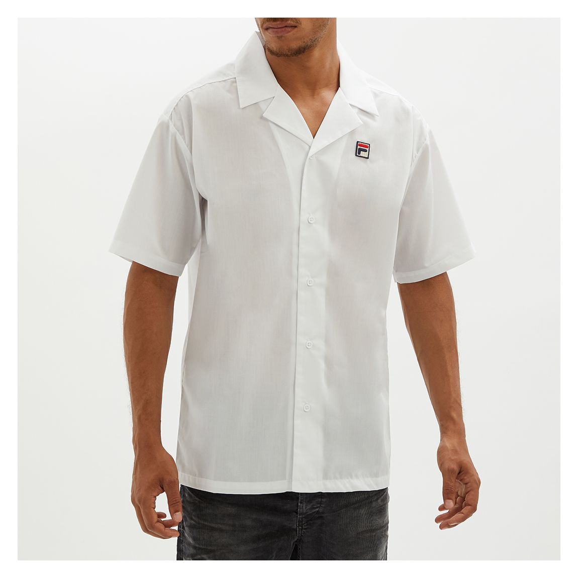 White Soren Short Sleeve Logo Shirt main product photo