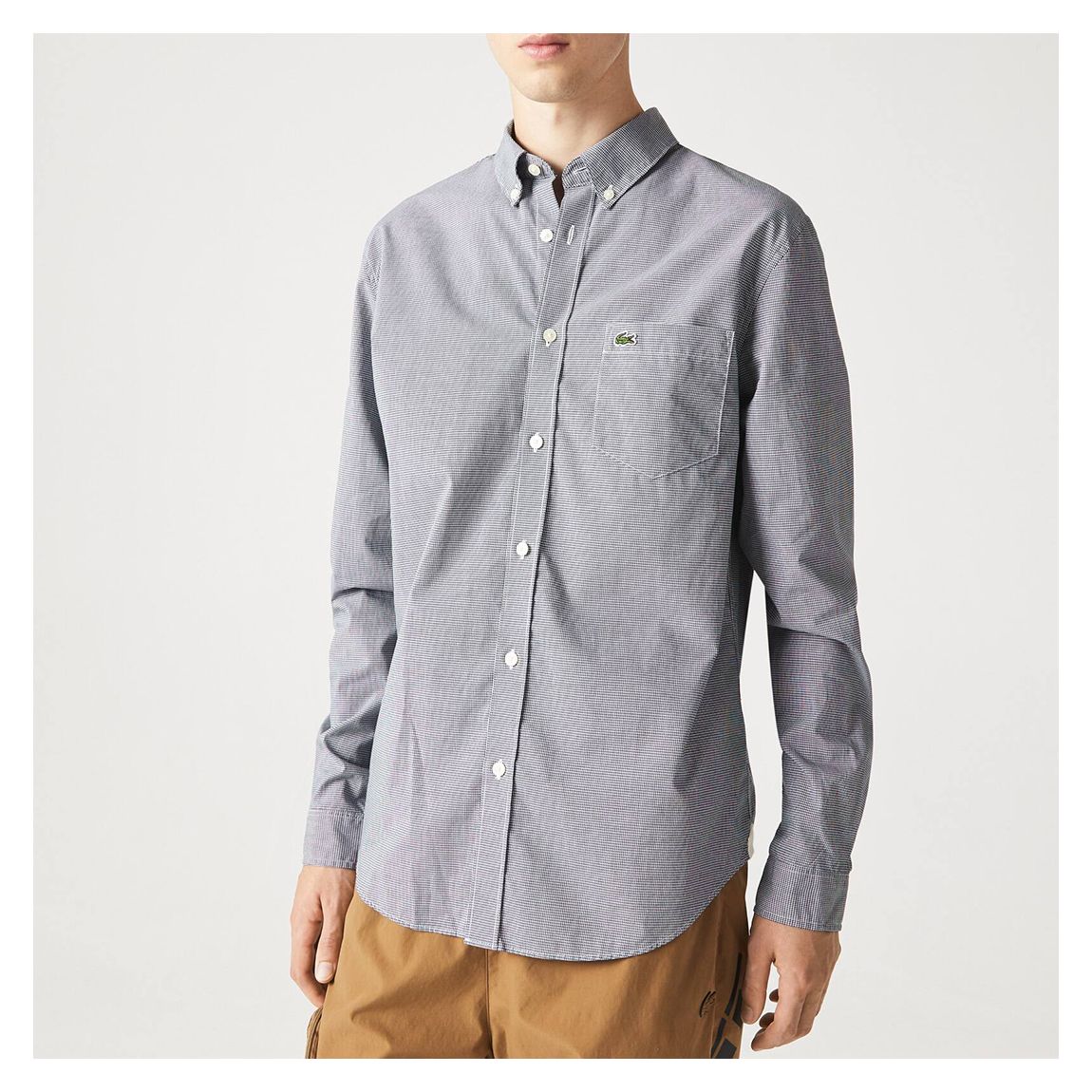 White/Navy Small Check Shirt main product photo