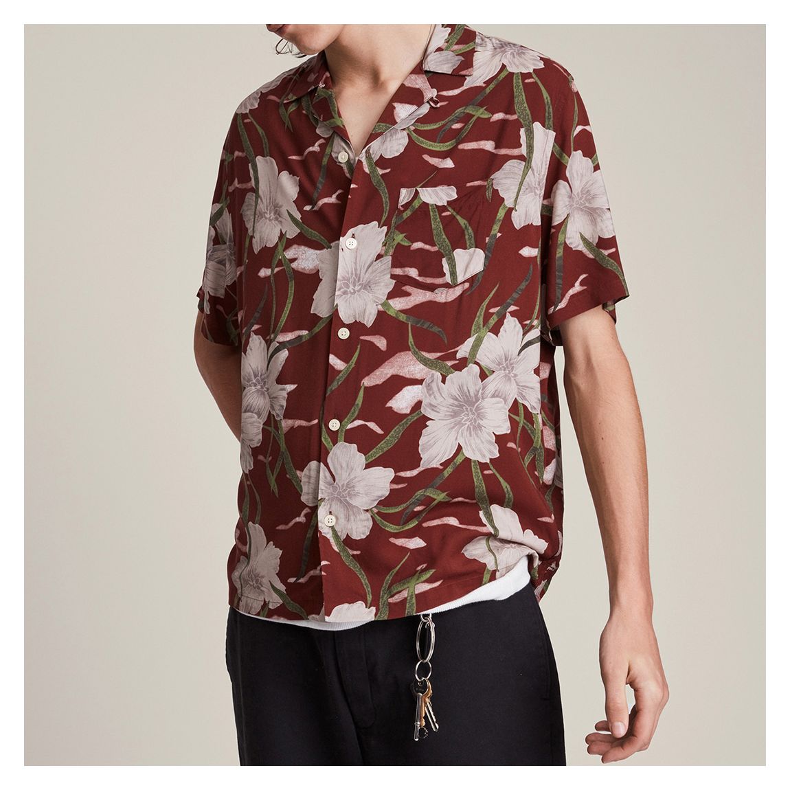Burgundy Climber Printed Shirt main product photo