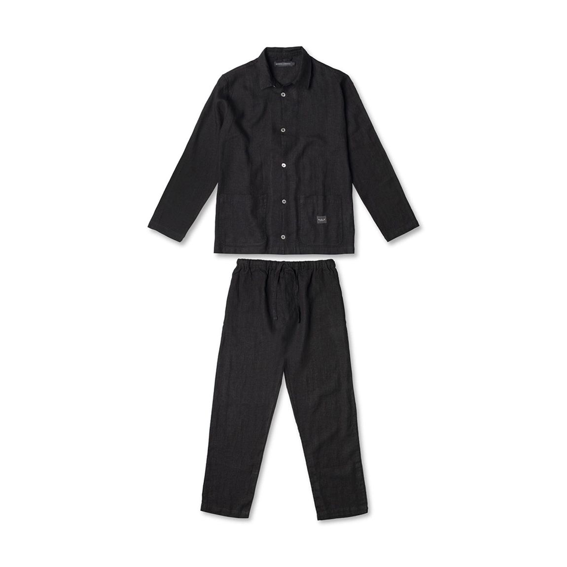 Black Mens Pocket Pyjama Set main product photo
