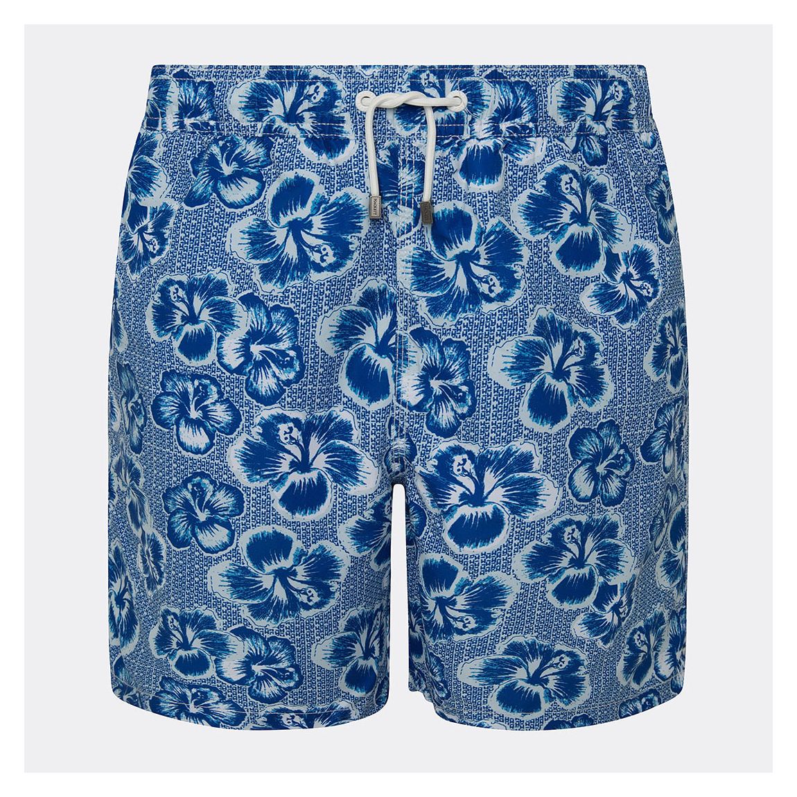 Blue Floral Print Swim Shorts main product photo