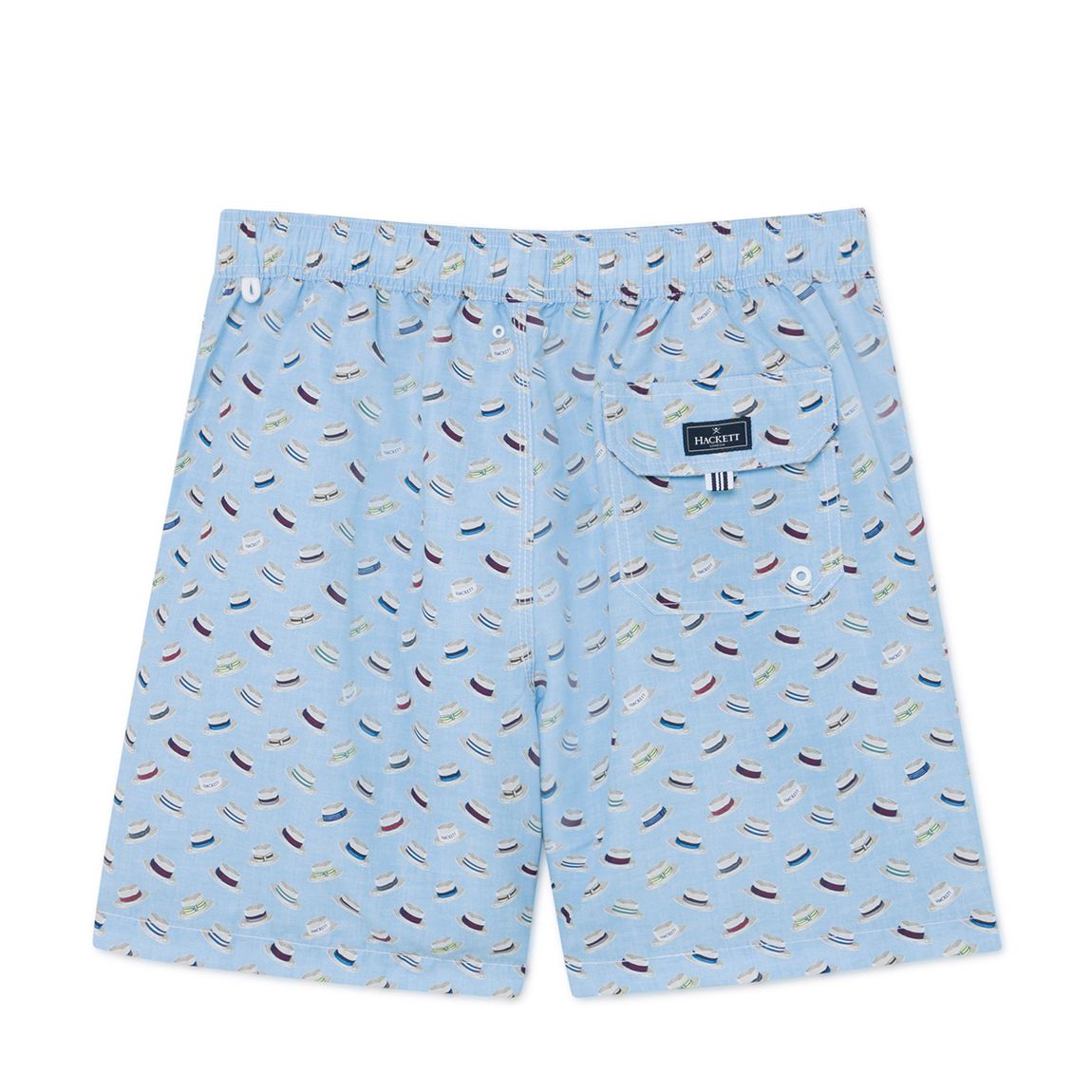 Light Blue Printed Swim Shorts main product photo