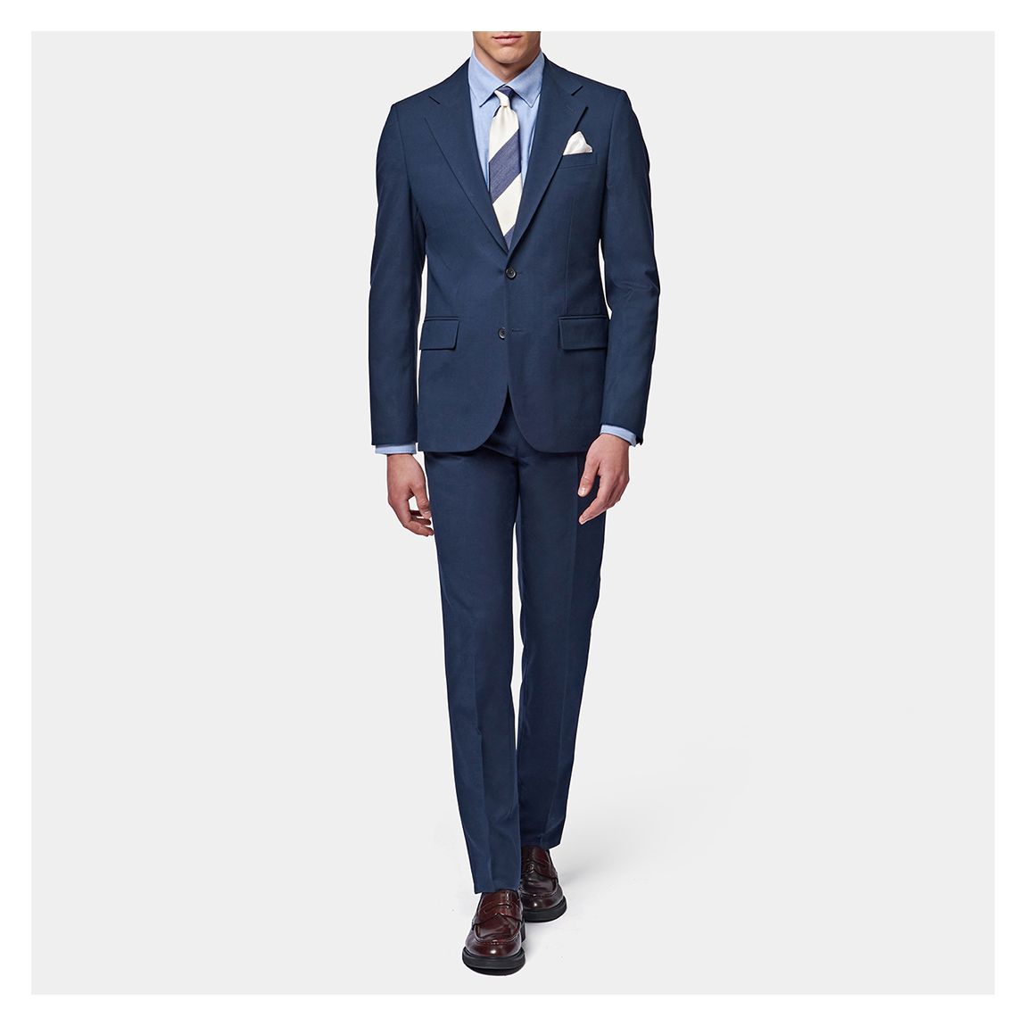 Navy Classic Notched Lapel Suit Jacket main product photo