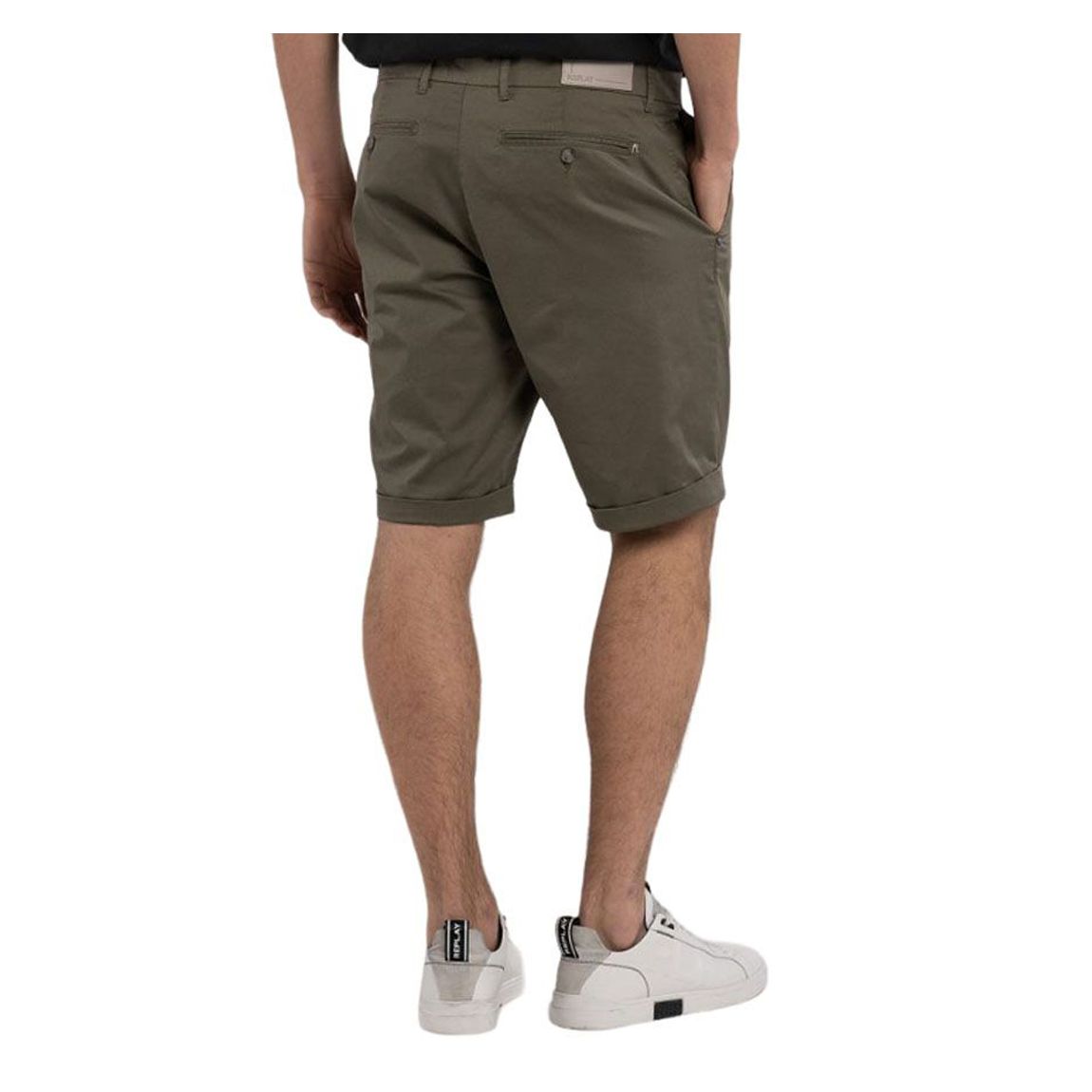 Khaki Slim Fit Chino Shorts main product photo
