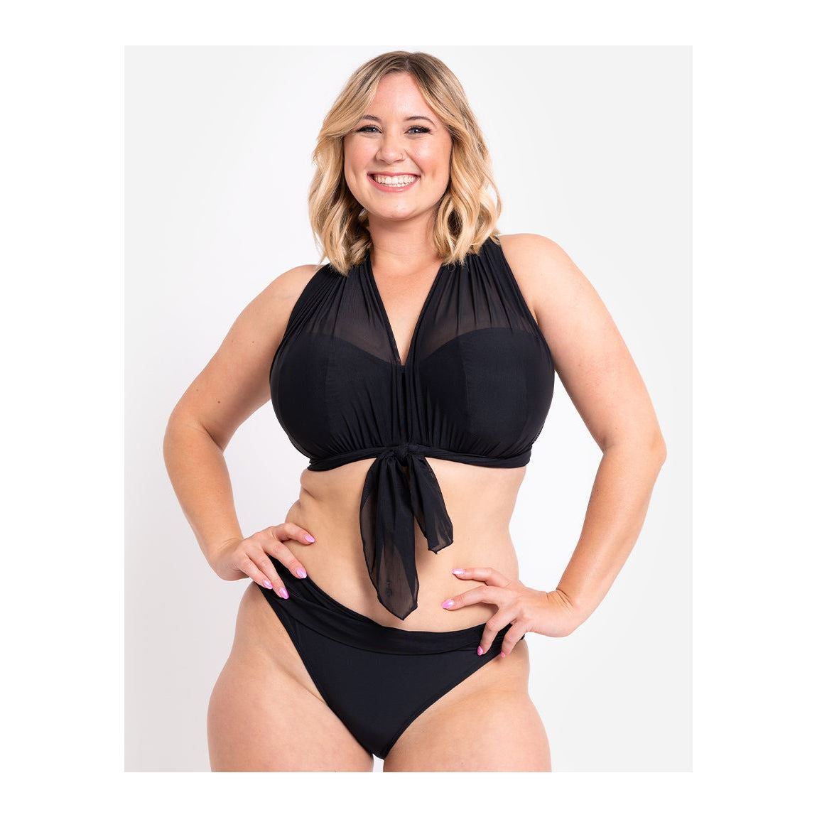 Curvy Kate Wrapsody Bandeau Strapless Multiway Bikini Black 34E main product photo