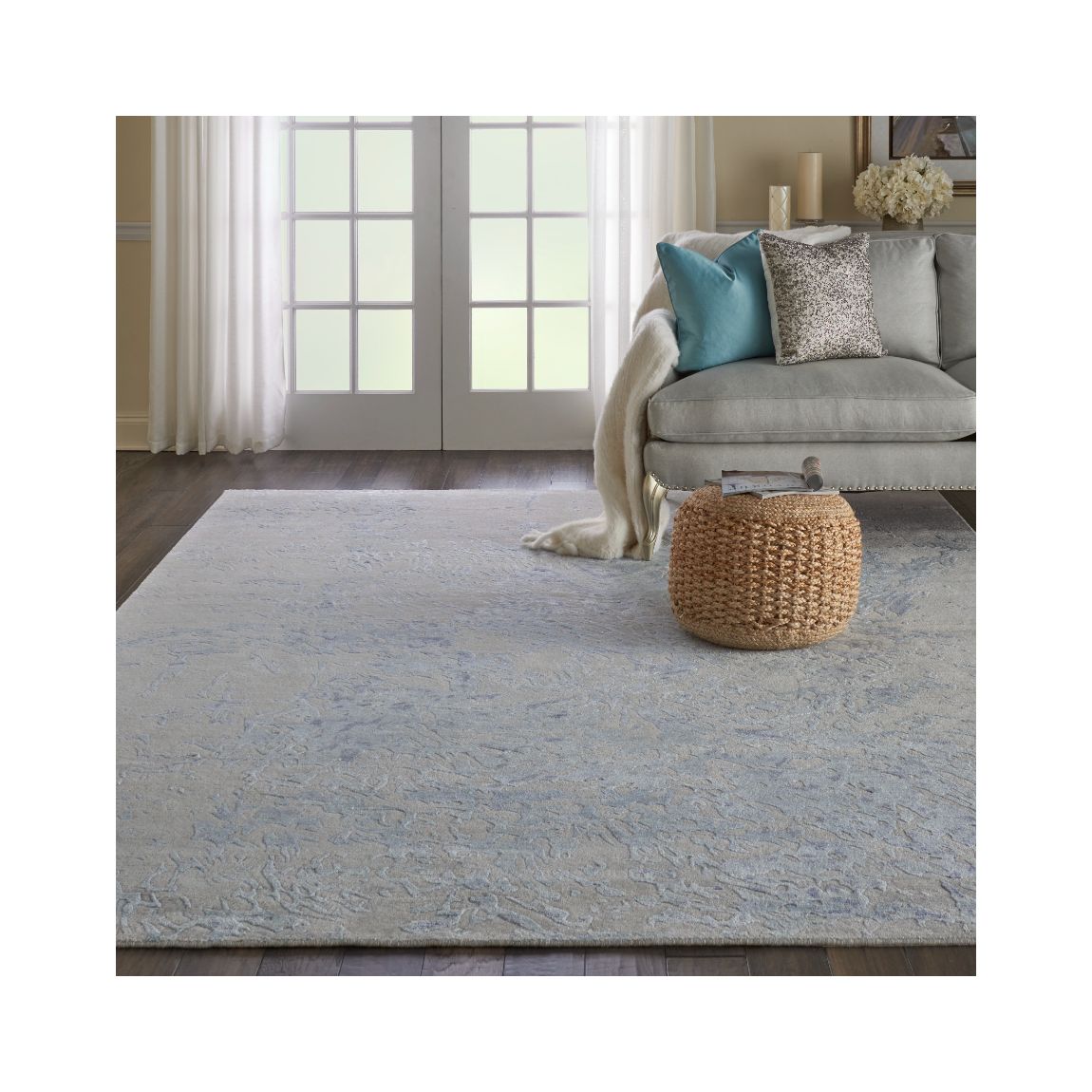 Silk Shadows - Grey Blue - 351cm x 259cm main product photo