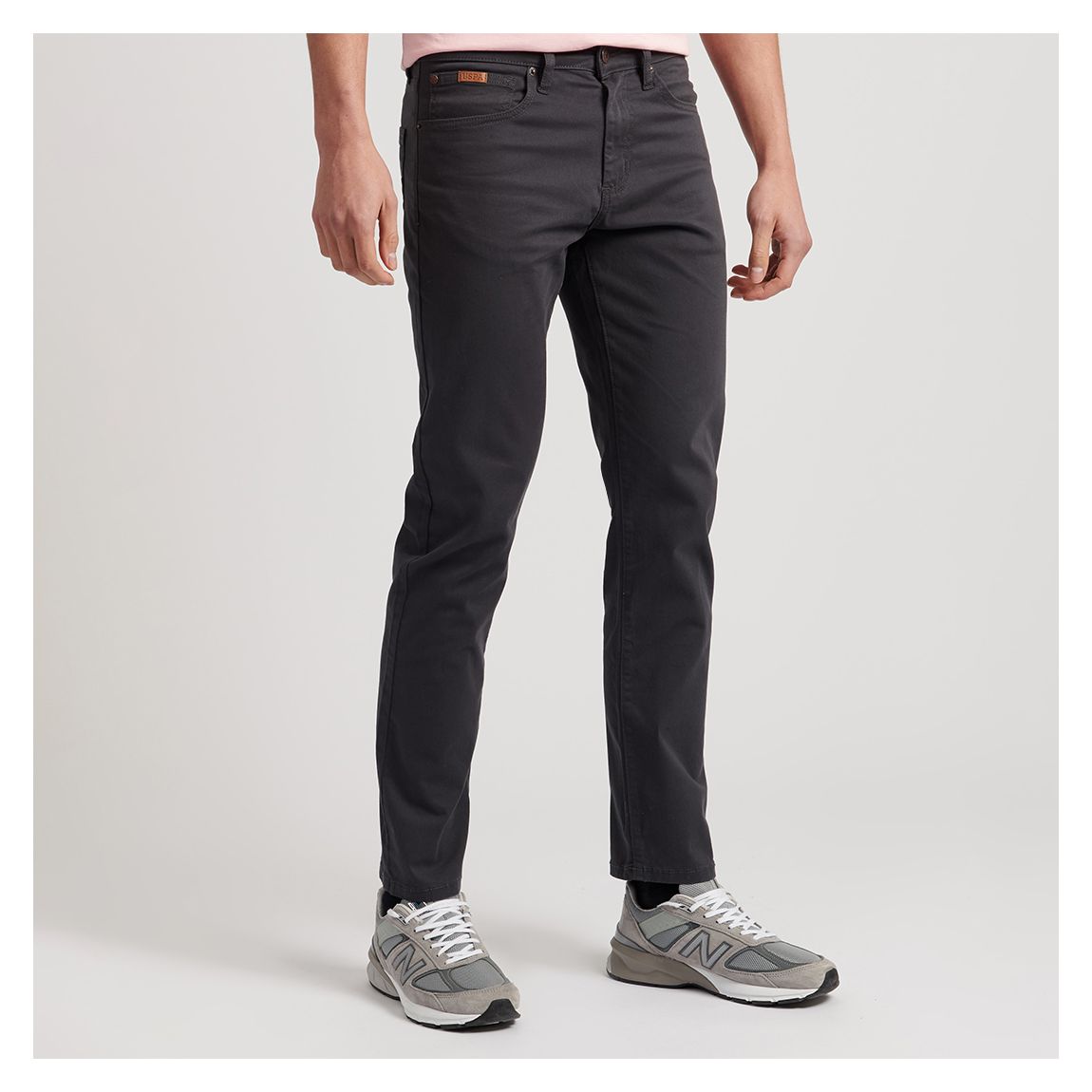 Dark Wash Cotton Blend Woven Trousers main product photo