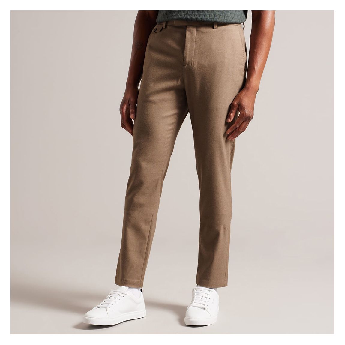 Brown Irvine Slim Fit Flannel Trouser main product photo