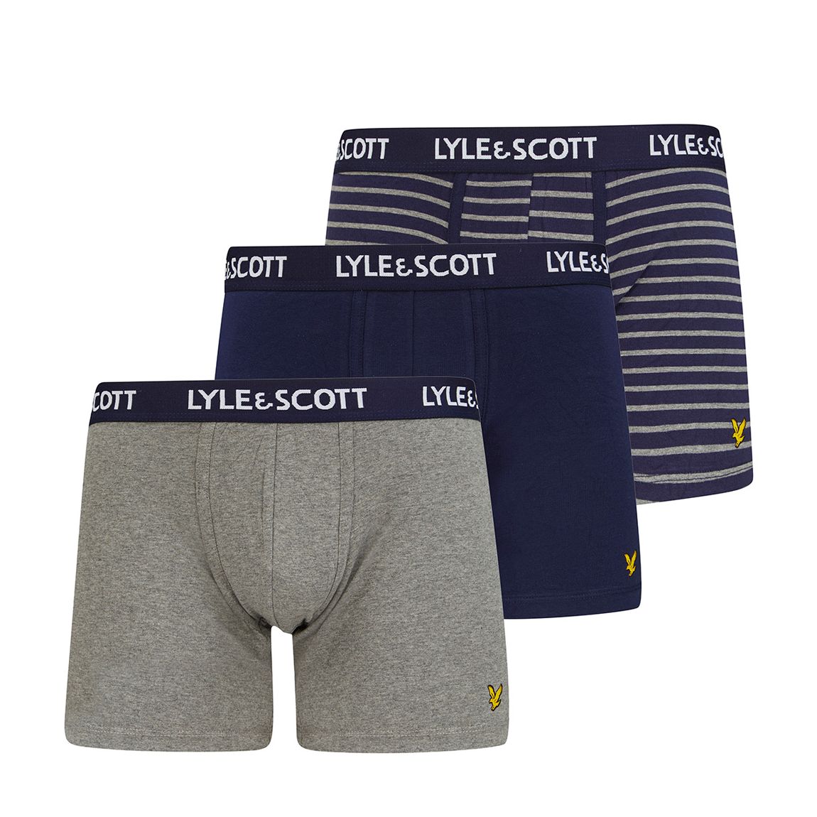 Navy Ethan 3 Pack Boxer Shorts main product photo