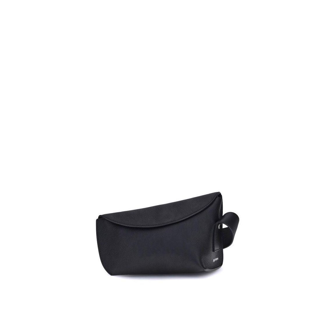 T-Bar Sling Shoulder Bag with Oversized Buckle Wo - Black main product photo