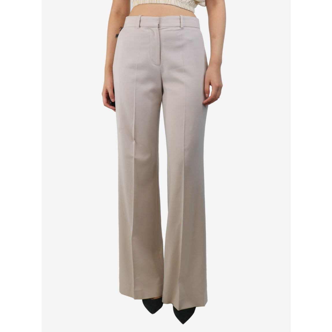Neutral Morissey tailored wool trousers main product photo