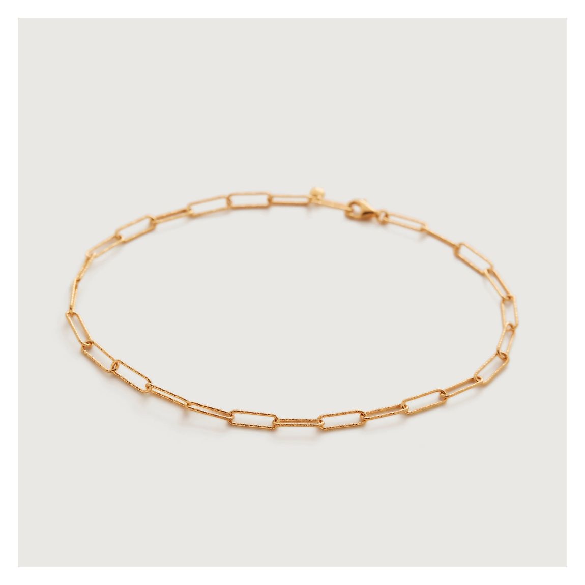 Gold Vermeil Alta Textured Chain Anklet main product photo