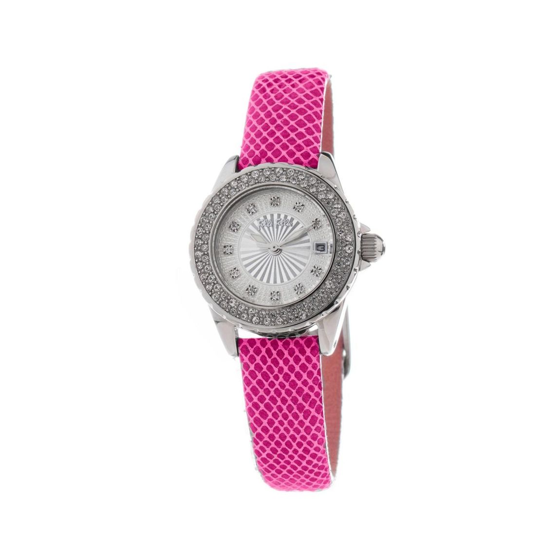 Folli Follie FFWF1A006STSAC Pink Leather Watch Wo - Multicolor main product photo