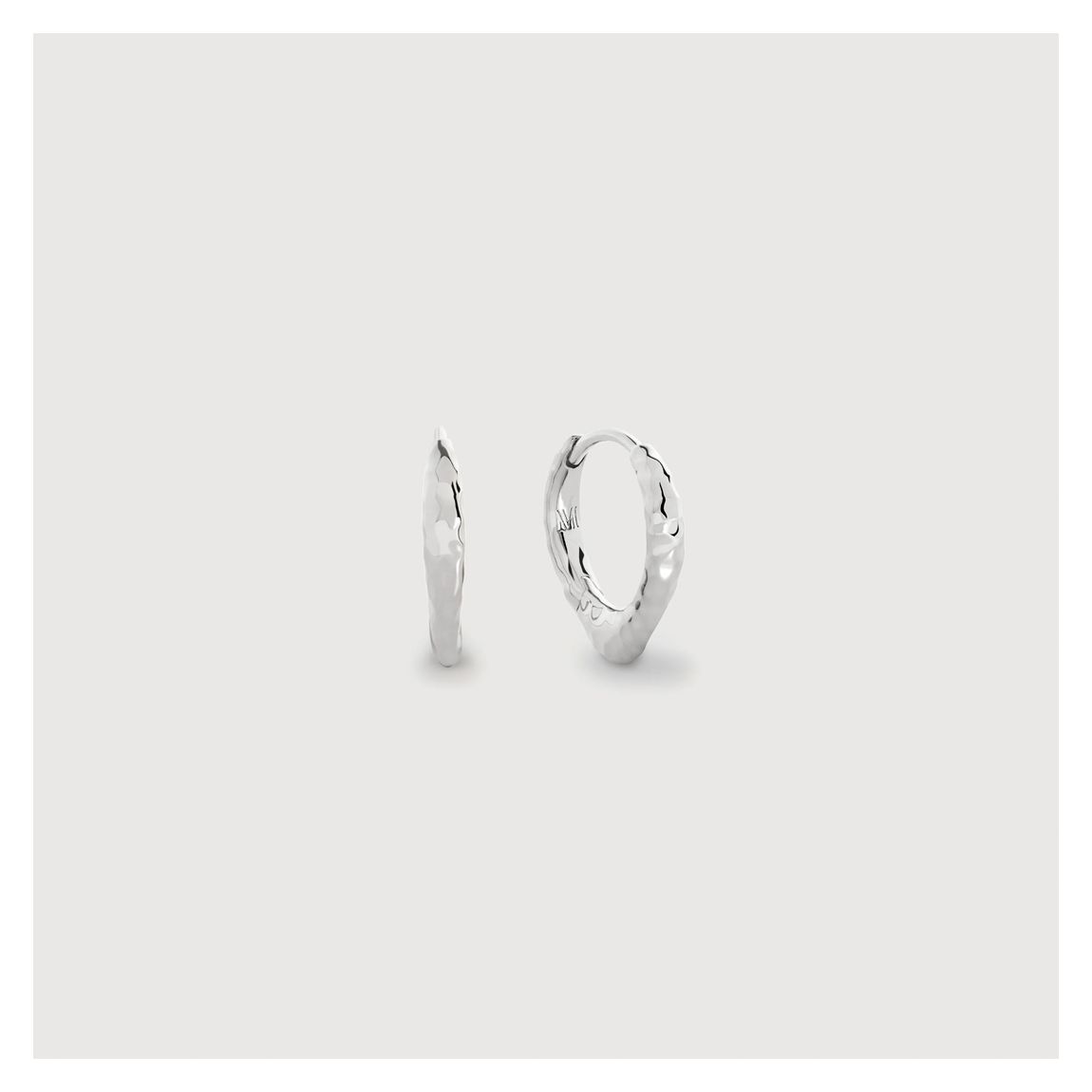 Sterling Silver Siren Tapered Huggie Earrings main product photo