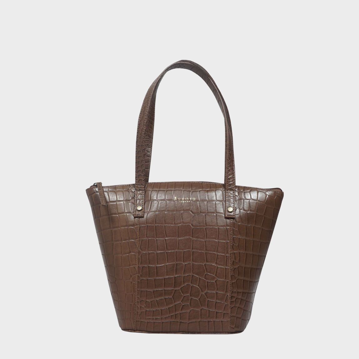 'MELANIE' Croc Real Leather Unlined Bucket Bag main product photo