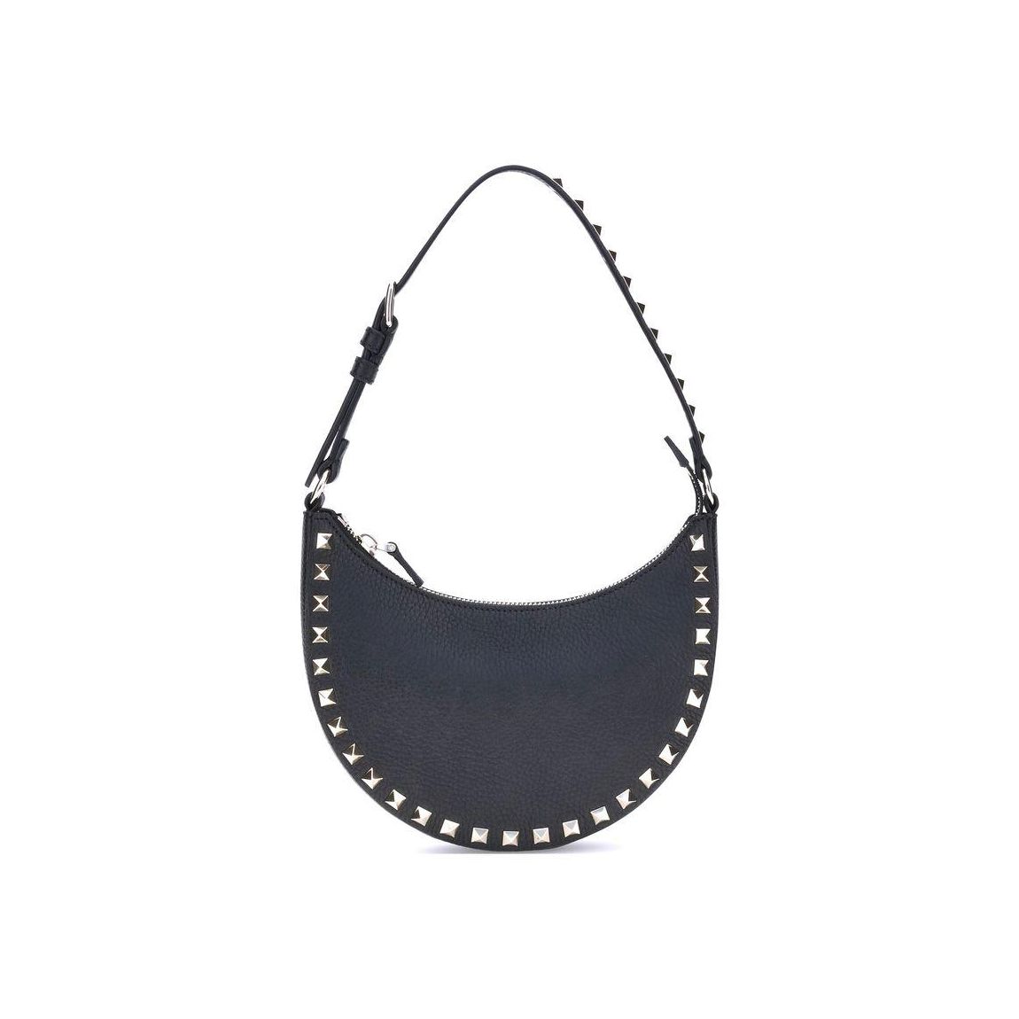 Studded HalfMoon Handbag Wo - Black Shoulder Bags main product photo