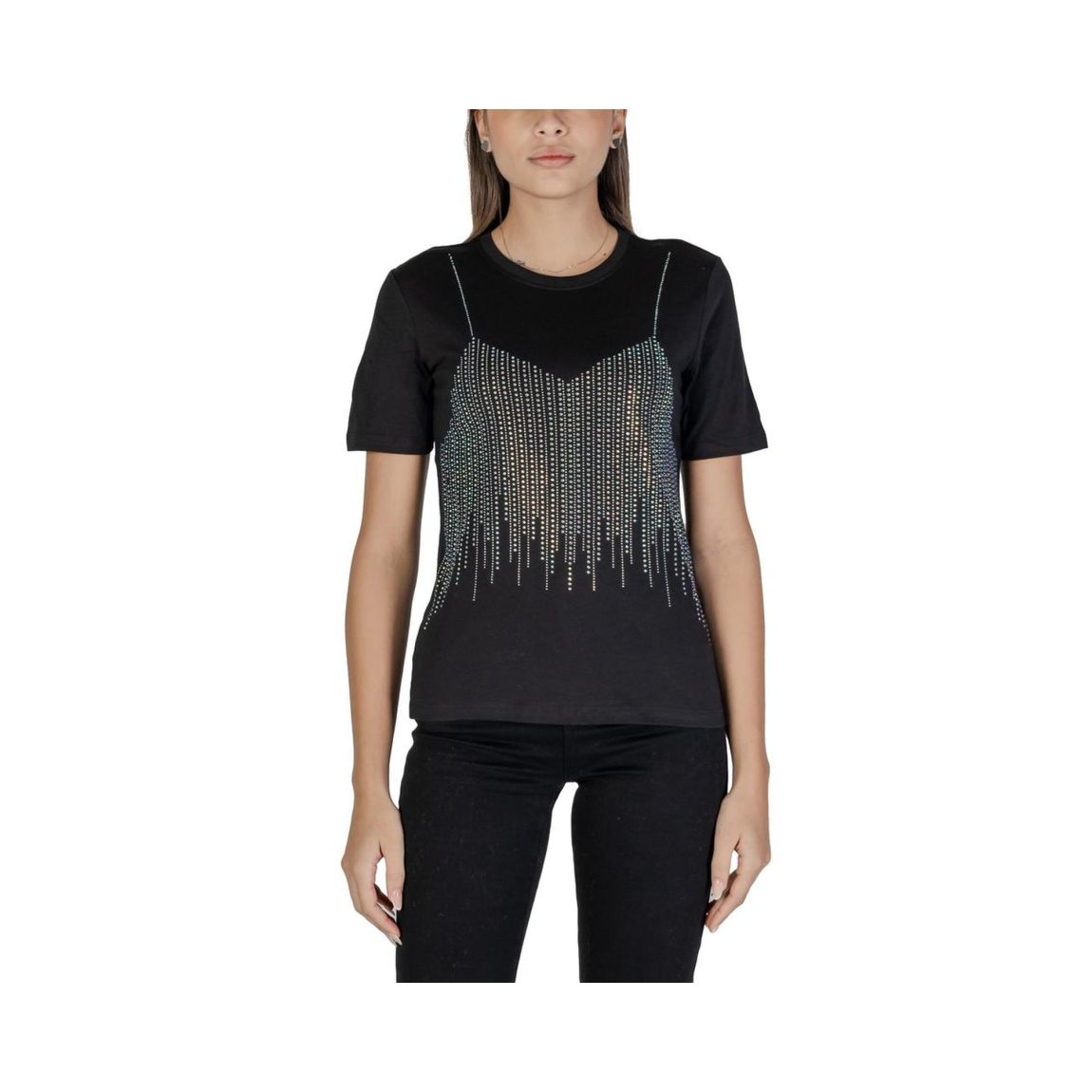 Crystal Embellished TShirt Black Wo T-Shirts main product photo
