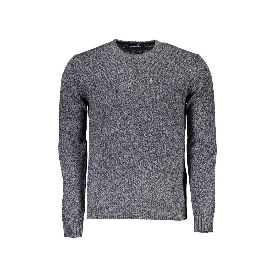 Crew Neck Sweater Melange Knit - Blue main product photo