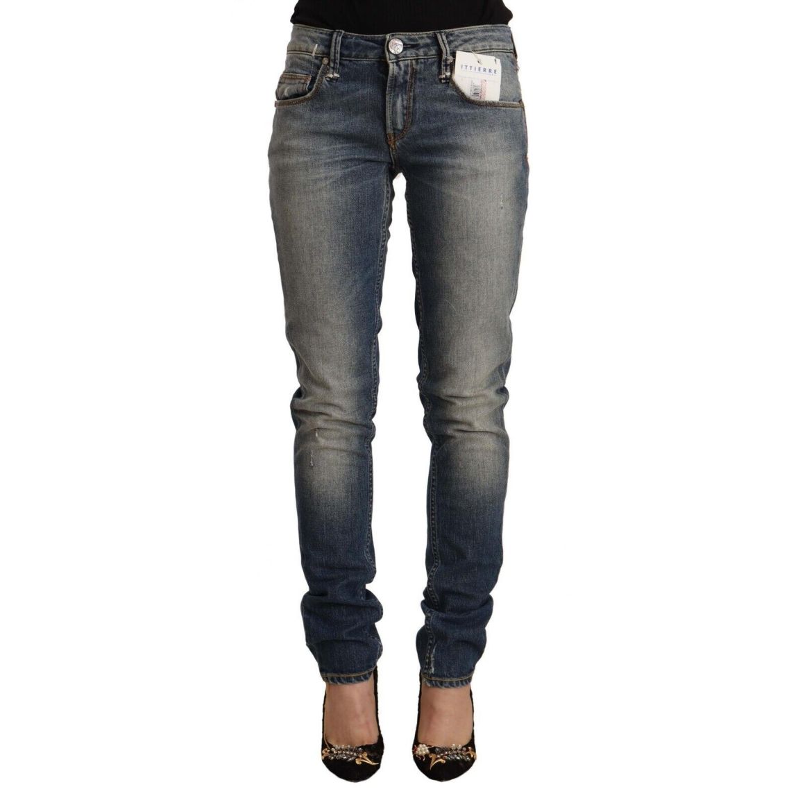 Skinny Jeans Distressed Wo - Blue Jeans main product photo
