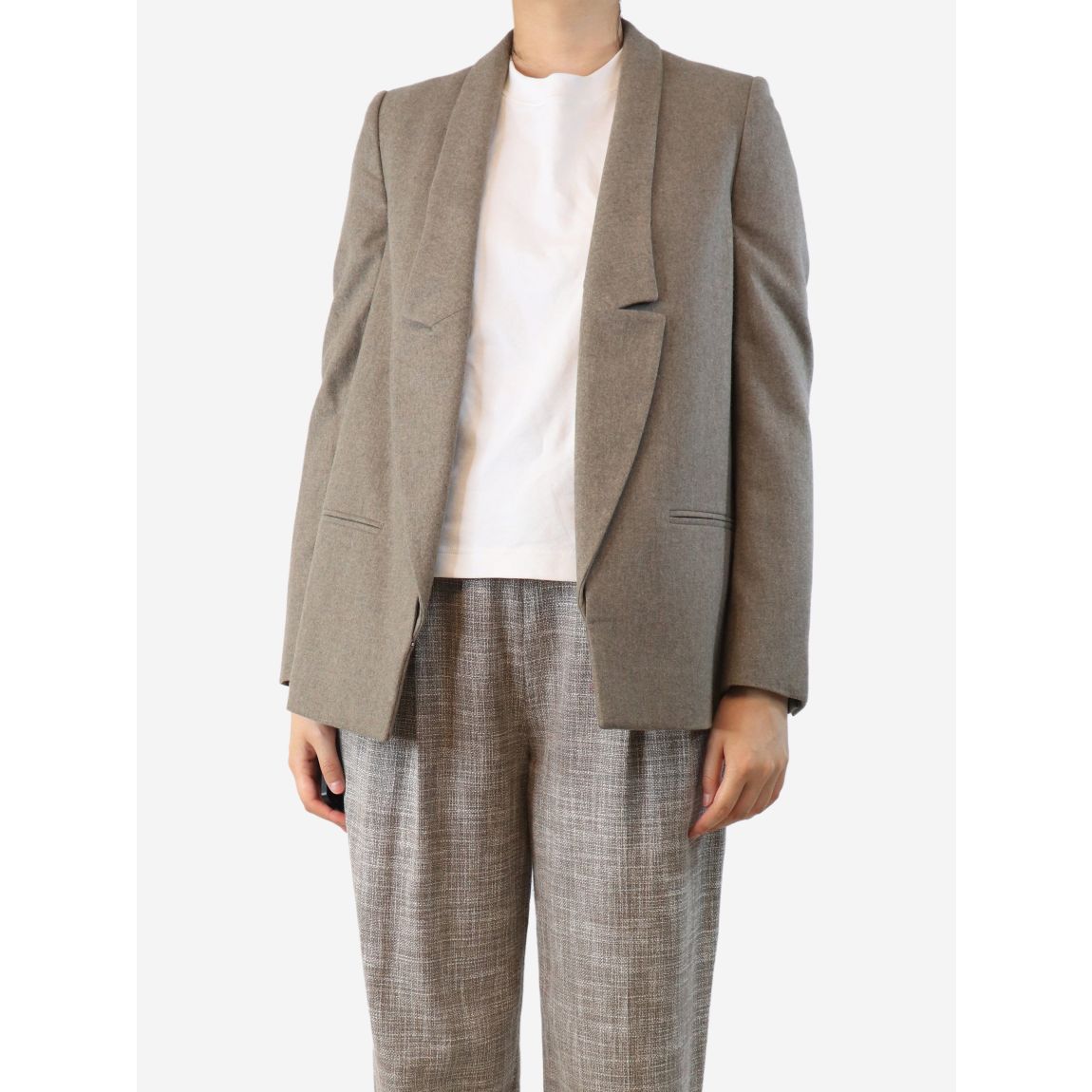 Stone wool blazer main product photo