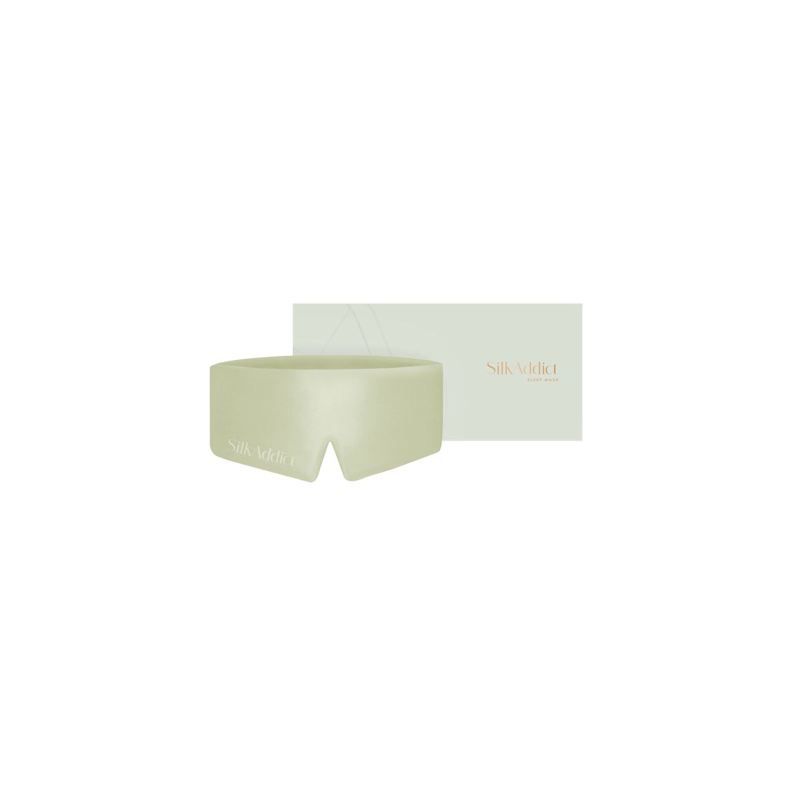 Silk Addict 100% Mulberry Silk Sleep Mask - Olive Green main product photo
