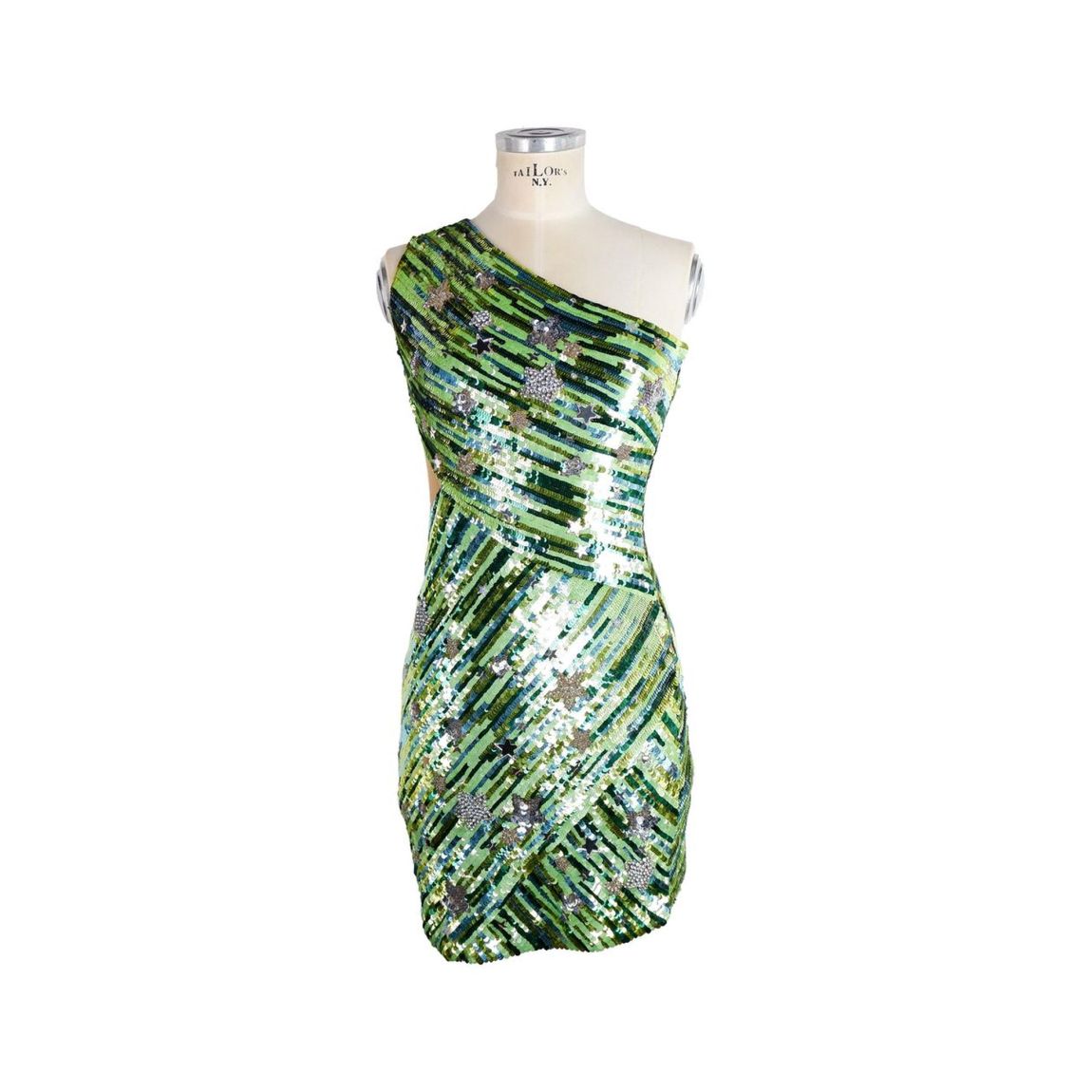 Sequin Mini OneShoulder Dress Wo - Green Dresses main product photo