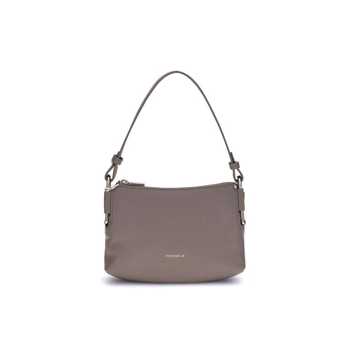 Rebekka Elegant Leather Shoulder Bag with Top Zip Closure Wo - Gray main product photo