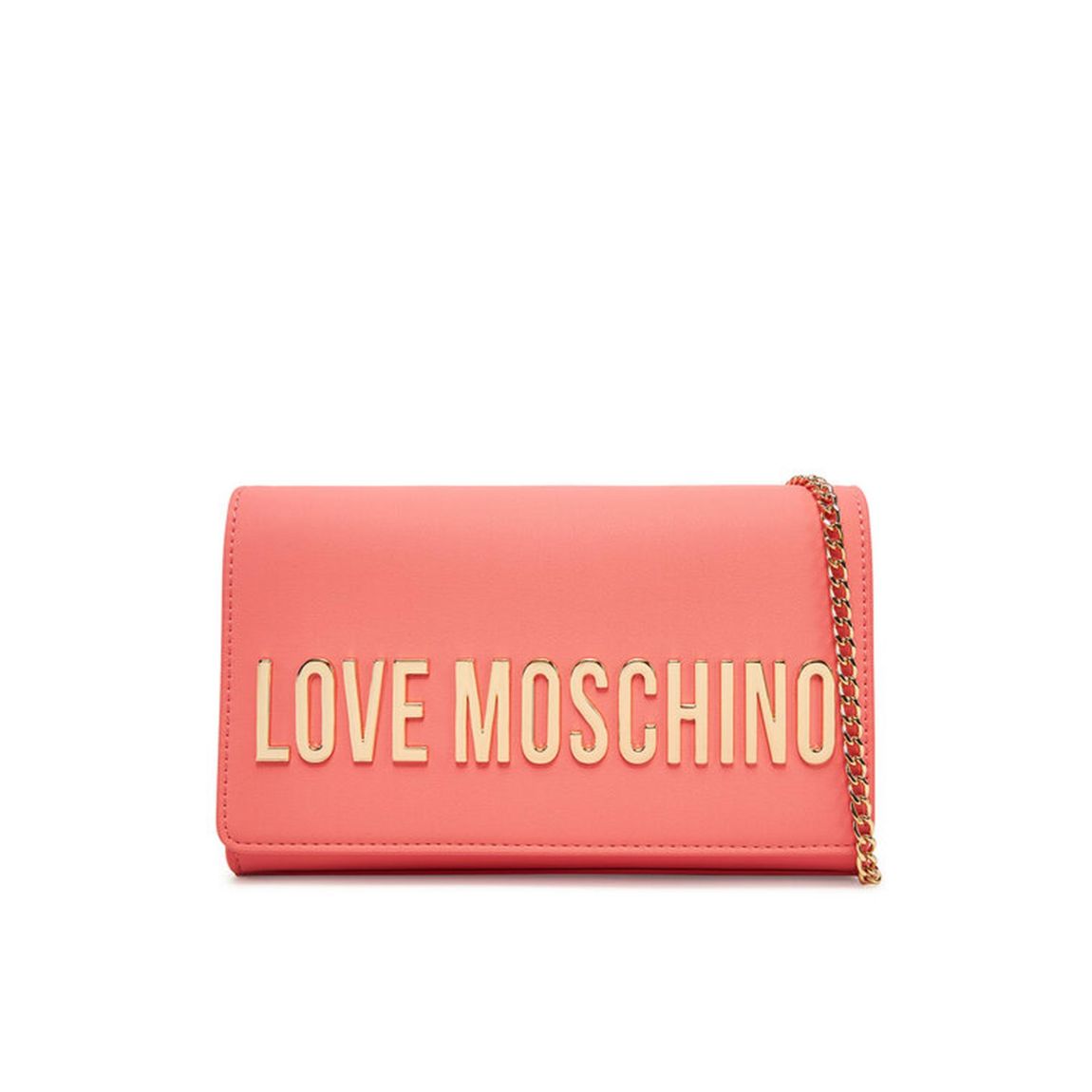 Synthetic Leather Across-Body Bag with Visible Logo Wo - Pink main product photo