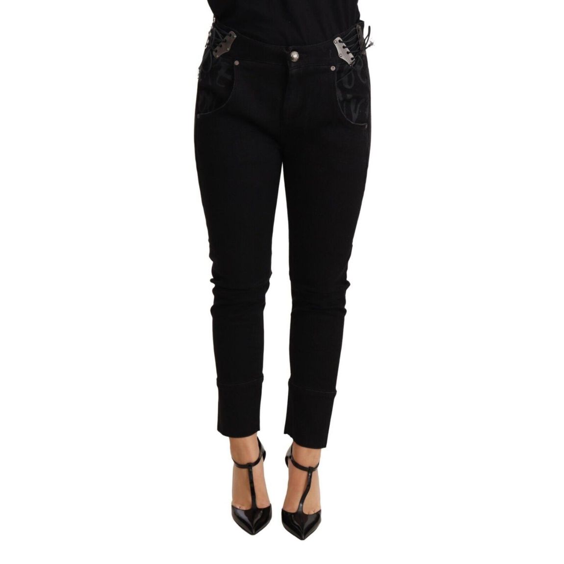 Ermanno Scervino Jeans Slim Fit Wo - Black Jeans main product photo